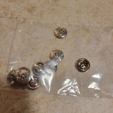 Set of 9 Plastic Silver Sewing Buttons - A21 picture