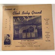 1950's CLUB BABY GRAND Souvenir 10.5 x 9.5 New York picture