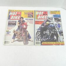 VINTAGE 1985 HOT BIKE MAGAZINE LOT OF 2 ISSUES MOTORCYCLES CUSTOM CHOPPERS picture
