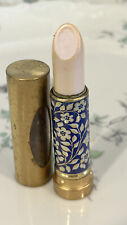 VINTAGE HELENA RUBINSTEIN LE LIPSTICK FLORAL GOLD METAL TUBE FROSTED NEW picture