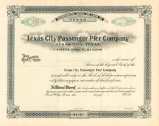 Texas City Passenger Pier Co. - Texas Stocks and Bonds, etc. picture