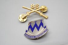WWII 86th Infantry Regiment Officer Insignia & Courage And Dependability DI Pin picture