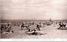 1948, Swimming at the Beach at Westminster Lodge, SAUGATUCK, Michigan Postcard picture