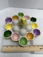 Yellow Easter Chick With 12 Cracked Egg Holders picture