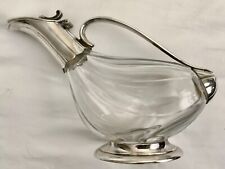 Vintage Crystal Glass & Silver Plated Duck Shaped Decanter Pitcher picture
