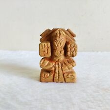 1930s Vintage Handmade Yellow Stone Lord Ganesha Statue  Old Figurine STO41 picture