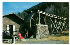 Postcard Old Grist Mill Water Wheel New Mexico Old Dowlin Ruidoso picture