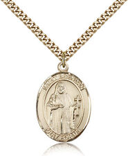 Saint Brendan The Navigator Medal For Men - Gold Filled Necklace On 24 Chain... picture