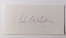 John Greenleaf Whittier Signed Autographed 2 x 4 Card Full JSA Letter 2 picture