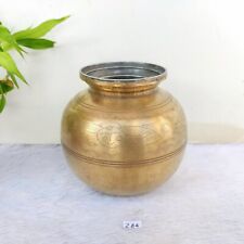 1940s Vintage Unique Shaped Brass Holy Water Pot Solid Brassware Collectible Z84 picture