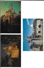 Vintage 3 Postcards Disneyland Sleeping Beauty Castle Night picture