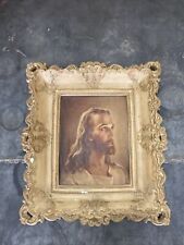 Vintage Framed Jesus Christ Picture 13”x14.5” picture