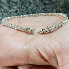 Lab Created Diamond Tennis Bracelet 8TCW Round Cut In 14k White Gold Plated picture