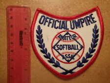 Vintage Patch-EMBROIDERED-Official Umpire Amateur Softball ASSA-EXCELLENT COND. picture