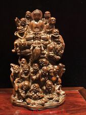Chinese Antique Boxwood Hand-carved Statue of The Eighteen Luohan picture