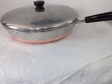 Revere Ware Vintage Copper Clad 12 inch skillet pan with lid picture