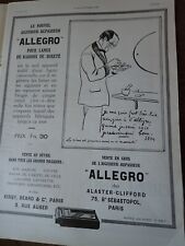 ALLEGRO ironing sharpener illustrated by SEM pub paper ILLUSTRATION 1922 neck picture