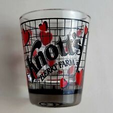 Vintage 1990s Knott's Berry Farm Shot Glass With Hearts All Over Print L❤️❤️K picture