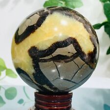1214g Natural Septarian Dragon Stone Quartz Sphere Crystal Ball Reiki Healing picture