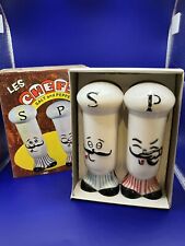 Vintage 1978 Les Chefs Salt and Pepper Shakers  Plastic NOS  READ picture