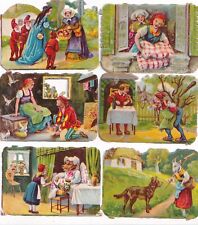 Victorian Edwardian Die Cut Chromo Card Lot - Fairytales Snow White Cinderella picture
