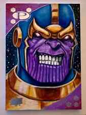 2017 Upper Deck Marvel Premier Sketch Card - Thanos by Artist Monica RAVENWOLF picture