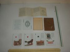 1940's Gypsy Witch Fortune Telling VTG Tarot US Playing Card Deck BROWN FELT BOX picture