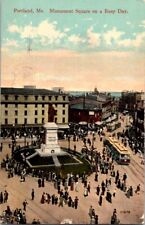 Vintage Postcard Monument Square Portland ME Maine 1914                    I-004 picture