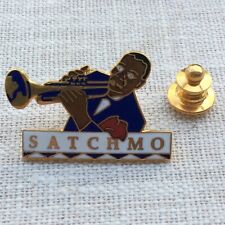 Pin's Folies ❤️ French  Vintage Music Jazz Tablo SATCHMO Louis Amstrong Blue picture