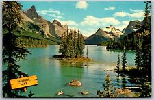 Vtg Alberta Canada Maligne Lake Jasper National Park Postcard picture