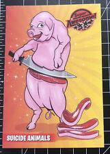 Postcard SUICIDE ANIMALS Archie McPhee SUPER AWESOME picture