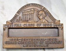 1952 MASONIC GRAND CONSISTORY OF KENTUCKY / LOUISVILLE CENTENNIAL PIN picture