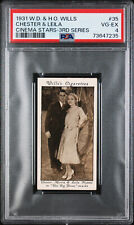 1931 Wills Tobacco Card #35 Chester and Leila Cinema Stars Graded PSA 4 picture