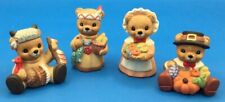 Home Interior/HOMCO PILGRIM or THANKSGIVING Porcelain Bears #1413 Set Of 4 picture