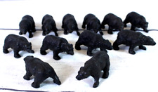 VTG BRITAINS LTD LOT OF 12 BLACK BEARS PLASTIC FIGURE 1970's MADE IN ENGLAND picture