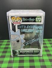 DAVID ANGELO ROMAN SIGNED & SKETCHED FUNKO RICK & MORTY Weaponized Rick 172 COA picture