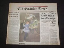 1998 MARCH 20 THE SCRANTON TIMES NEWSPAPER - HORSE HEAD WAS MESSAGE - NP 8383 picture