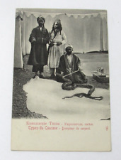 Armenia Postcard Caucasus Snake Tamer 1900s Turkey RARE picture