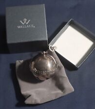 2013 WALLACE SILVER PLATE SLEIGH BELL CHRISTMAS ORNAMENT LOT 071127 picture