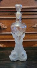 Antique Late 19C Legras et Cie French Hand Blown Glass Bottle - Three Dolphins picture