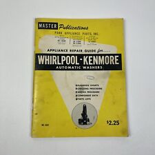 Whirlpool-Kenmore Automatic Washers Repair Manual Guide 1963 RARE COLLECTIBLE picture