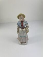 Vintage Woman with Basket Occupied Japan Porcelain Detailed Dress picture