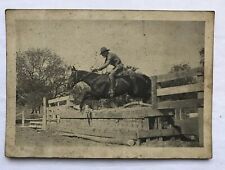 1933 EQUESTRIAN HORSE JUMP PHOTO - PRE WWII CALVARY Ft. SILL MILITARY POLICE picture