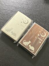 zippo cat double sided design 2 pieces model made in 2022 2023 picture