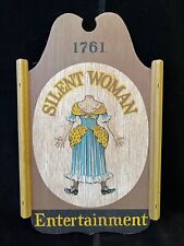 Vintage (1960s) Yorkraft Wooden Early America Tavern Sign, Silent Woman picture