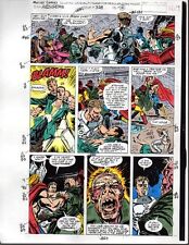 1991 Avengers 328 color guide art page 16: Iron Man,Thor,Captain America,Marvel picture