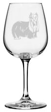 Yorkshire Terrier (Yorkie) Dog Themed Etched 12.75oz Wine Glass picture
