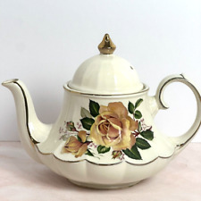 Vintage Sadler Bell Shaped Carrousel Teapot with Cabbage Rose Decor picture