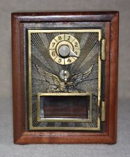 Antique USPS P O Post Office Box Door Bank With Combination picture