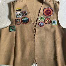 Indian Guides Suede Leather Vest Patches YMCA Camp picture